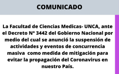 Comunicado de suspensión temporal de las matriculaciones al CPI 2020